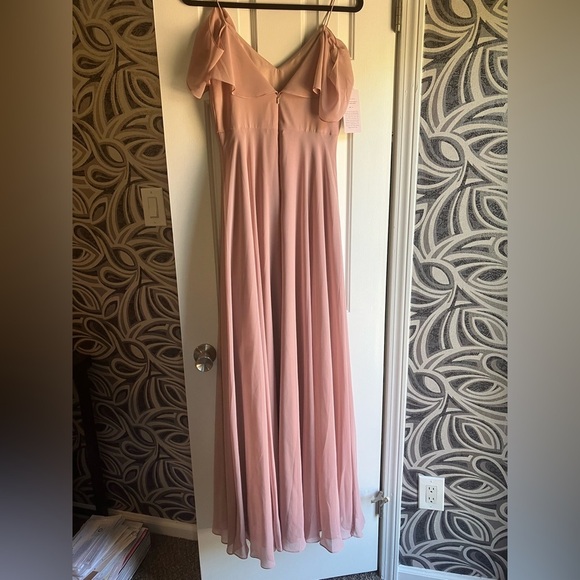 Jenny Yoo Pink Ruffled Tiered Gown - Picture 4 of 6